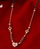 VALLEY OF JEWELLERY - Gold Plated AD Studded Heart Shaped MangalSutra - Gold