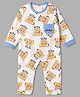 WOW Clothes Knitted Full Sleeves Rompers With Teddy Bear Print - Blue