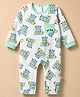 WOW Clothes Knitted Full Sleeves Rompers With Animal Print - Green