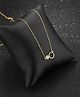 Jewelz Gold Plated Triple Charm Pendant Necklace for Women & Girls - 15 g