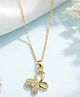 Jewelz Gold Plated Butterfly Pendant Necklace for Women & Girls - 15 g