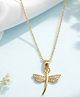 Jewelz Gold Plated Dragonfly Pendant Necklace for Women & Girls