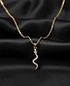 Jewelz Gold Plated Snake Pendant Necklace for Women & Girls