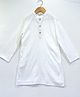 MASTARANG Cotton Woven Full Sleeves Abstract Embroidered Kurta - White