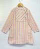 MASTARANG Cotton Woven Full Sleeve Striped Kurta - Multi Colour