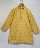 MASTARANG Chanderi Woven Full Sleeve Zari Embroidered Kurta - Yellow