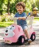 DASH Monkey Ride On with Horn & High Backrest Support Under Storage Basket (Pink)