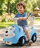 DASH Monkey Ride On with Horn & High Backrest Support Under Storage Basket (Blue)