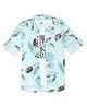 Charchit Cotton Blend Knit Full Sleeves Floral Printed Shirt With Tee - Light Green