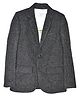 CAVIO Cotton Blend Woven Full Sleeves Striped Blazer With More Code Text Printed Tee - Black