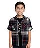 CAVIO Cotton Woven Full Sleeves Checked Shirt With Tee - Dark Grey