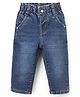 Bonfino Woven Full length Washed Jeans - Neavy Blue