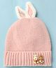 Babyhug Woollen Cap with beanie in Pink - Diameter 16.5 cm