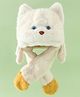 Babyoye Woollen Cap with Ear and Dog Applique Beige - Diameter 29 cm