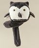 Babyoye Woollen Cap with Owl Design & Applique Dark Grey - Diameter 30 cm