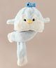 Babyoye Woollen Cap with Penguin Design & Fish Applique Light Blue - Diameter 30.5 cm