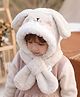 Babyhug Woollen Cap with Knot & Ear in Beige - Diameter 33 cm