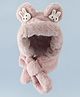 Babyhug Woollen Cap with Bunny Ear & Knot Pink - Diameter 37.5 cm