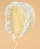 Babyoye Woollen Cap with Frill Detail Beige - Diameter 14 cm