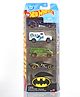 Hot Wheels Batman Free Wheel Model with Smooth Rolling Wheels Diecast Toy Cars Pack of 5 - Colors & Designs May Vary