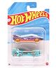 Hot Wheels Die Cast Free Wheel Toys JLG16-JA10 Pack of 2 - Purple & Tel