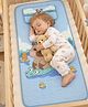 Bonfino Cooling Latex Baby Diaper Changing Mat with Pillow - Blue| 60 cm x 120 cm| Soft & Comfortable| Breathable & Skin-Friendly| Cooling Surface| Anti-Slip Base| Washable