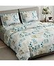 Haus & Kinder 100% Cotton King Flat 144 TC Bedsheet, 2 Pillow Covers, Aqua Meadow, Multi
