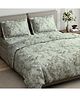 Haus & Kinder 100% Cotton King Flat 144 TC Bedsheet, 2 Pillow Covers, Serene Branch Blue