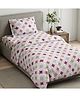 Haus & Kinder 100% Cotton Single Flat 144 TC Bedsheet, 2 Pillow Covers, Emerald Diamonds, Pink