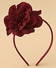 Babyhug Hairband With Floral Applique - Maroon