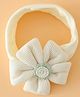 Babyhug Free Size Cute & Stylish Headbands with Floral Applique - White