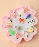 Babyhug Finger Ring Pack of 12 Multicolor Free Size Girl - Pink