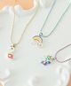 Babyhug Free Size Resin Nacklace Set with Swan Rainbow Unicorn Pack of 3 - Yellow Blue Lavender