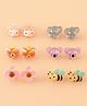 Babyhug Earrings Multicolor Free Size Girl Pair of 6 - Pink & Puprle