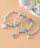 Babyhug Pastel Beaded Charm Bracelet Set - Pink & Blue