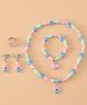 Babyhug Kids Pastel Beaded Jewellery Set with Cute Charms - Pink & Red