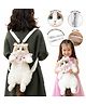 Sanjary 19 Inches Cute Plush Cat Backpack Purse for Girls, Soft Fluffy Kitty Shoulder Bag, Kawaii Fashion Travel School Crossbody Companion Bag color design may vary