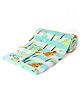 Babyhug Mink Baby Blanket for Newborn Dino Print - White & Green| Lightweight Single Ply| Soft & Cozy| Baby Safe| Machine Washable| Baby Bedding| Breathable Fabric| Warm and Cozy| Boys and Girls