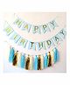 Amfin Happy Birthday Party Banner - Blue