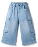Babyhug Denim Woven Full Length Washed Jeans - Blue