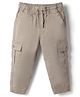 Babyhug Twill Woven Full Length Trousers with Stretch & Pockets - Beige
