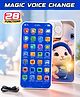 Fiddlerz Toy Phone for Kids with 28 Learning Modes Type - C Rechargeable Pretend Play Mini Cell Phone Toy Educational Toys for Kids - Pack of 1 (Cat Themed)