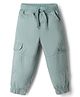 Babyhug Cotton Woven Twill Full Length Trousers with Cargo Pockets in Grey