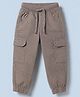 Babyhug 100% Cotton Woven Full Length Trouser in Charcoal Grey for 4-5 Years
