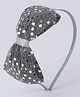 Tia Hair Accessories Sequin Embellished Shimmer Bow Applique Detailed Hair Band - Grey