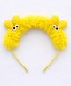 Tia Hair Accessories Bunny Applique & Fur Detailed Hair Band - Yellow