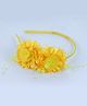Tia Hair Accessories Beads Embellished Floral Applique Detailed Hair Band - Yellow