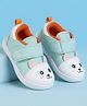 Babyoye Velcro Closure Casual Shoes With Cat Print - Green