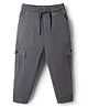 Babyhug Twill Woven Full Length Trousers with Stretch & Pockets - Grey