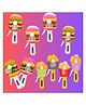 Birthday Popper 10 Pcs Fast-food Theme Mini Handy Fans as Birthday Return Gifts - Assorted Cute Burger Fries Design Handheld Fan | No-Battery Manual Press
